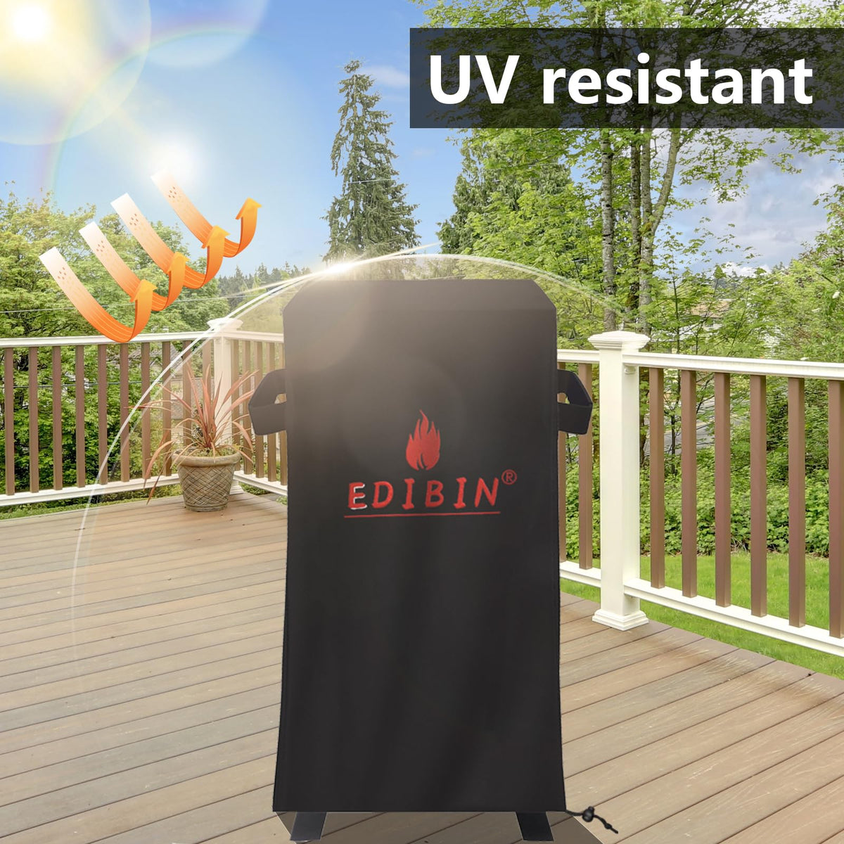 EDIBIN PBV3G1 smoker cover water-repellent fabric wards off moisture