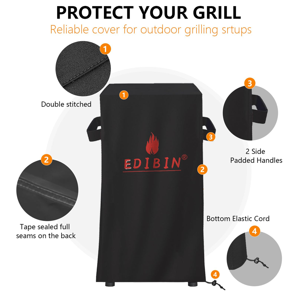 EDIBIN premium stitching resists tears for year-round use.