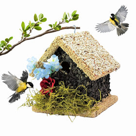 Edible Birdhouses outdoor hanging birdseed feeder inviting songbirds