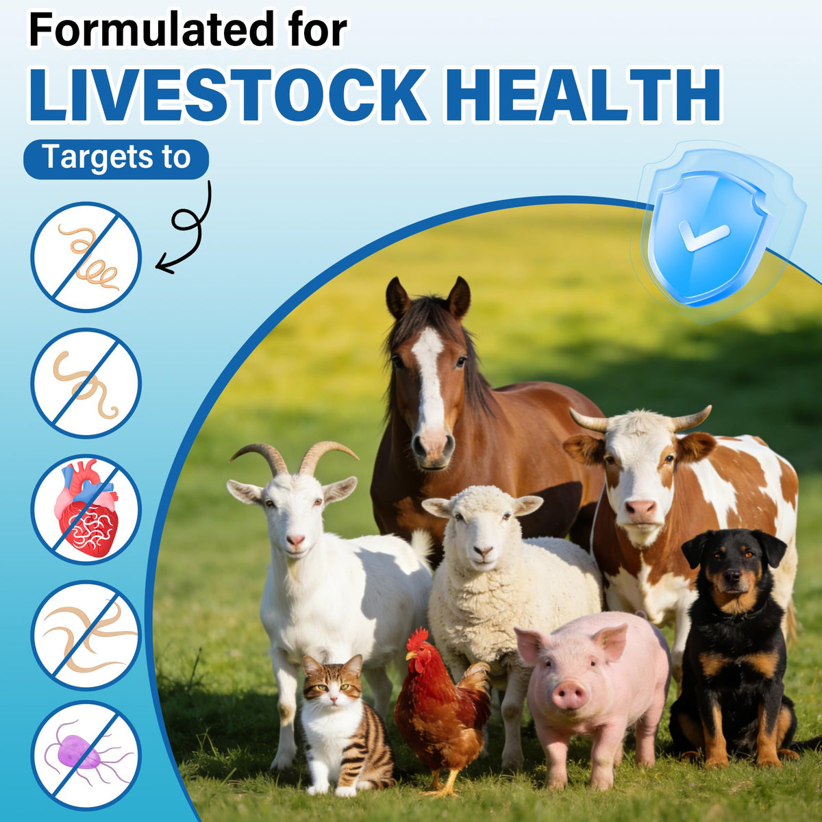 edoia Animal Health liquid supplement for daily-use in farm routines to support regular feeding.