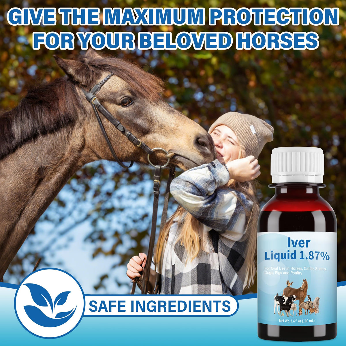 edoia Multi-animal use liquid supplement fits diverse livestock.