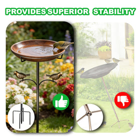 Edrifyah vintage bronze finish adds timeless charm to a patio setting.