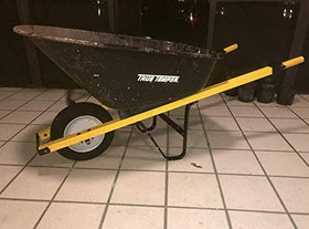 Edward Tools predrilled holes compatible with standard 6 cubic foot wheelbarrows for easy installation.
