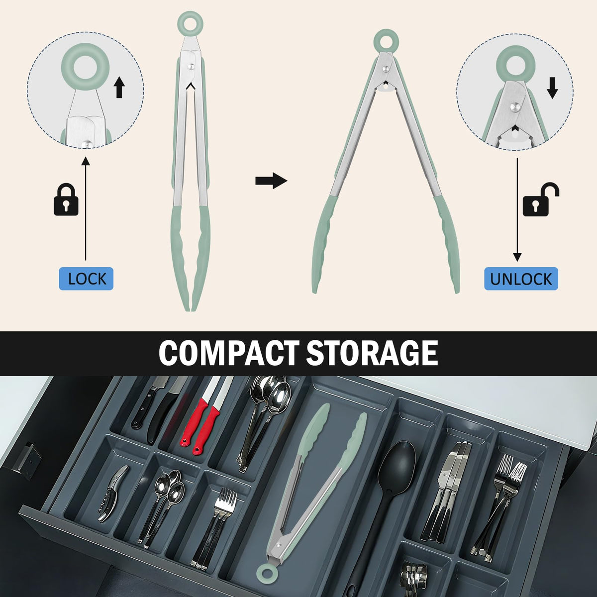 EEKEDO kitchen tongs dishwasher safe for easy cleanup after cooking.