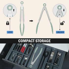 EEKEDO kitchen tongs dishwasher safe for easy cleanup after cooking.