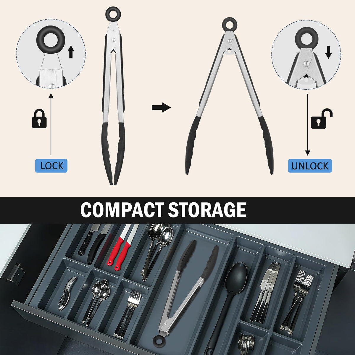 EEKEDO grilling-use image highlights versatile kitchen tool set