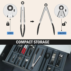 EEKEDO grilling-use image highlights versatile kitchen tool set