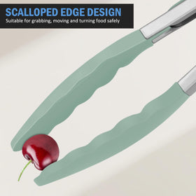 EEKEDO kitchen tongs heat resistant up to 600F for grilling and frying.