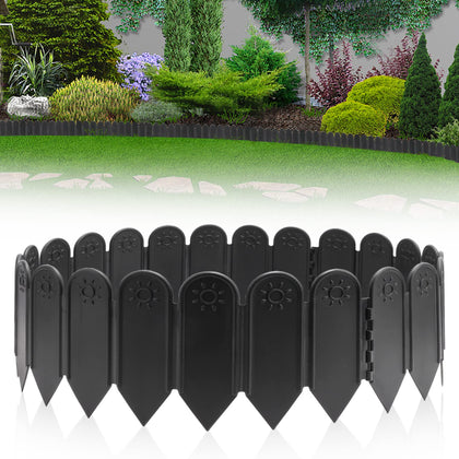 EEOCWF 6in tall garden edging border for easy no-dig installation and clean lawn edges.