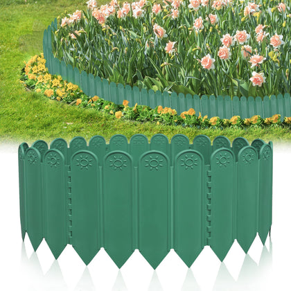 EEOCWF green garden edging border 8.66-inch tall keeps paths neat and beds protected.
