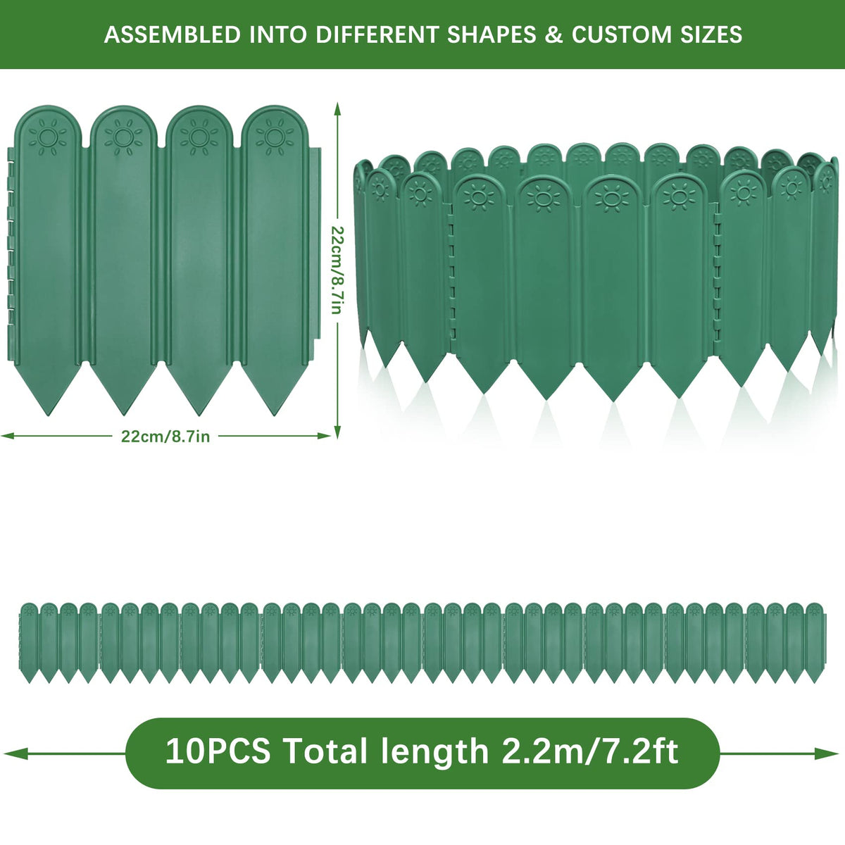EEOCWF interlocking garden edge enables quick connections and versatile bed shapes.