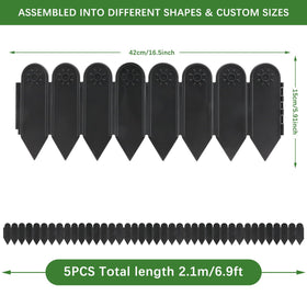 EEOCWF interlocking edging makes quick, adjustable layouts for curves and straight lines.