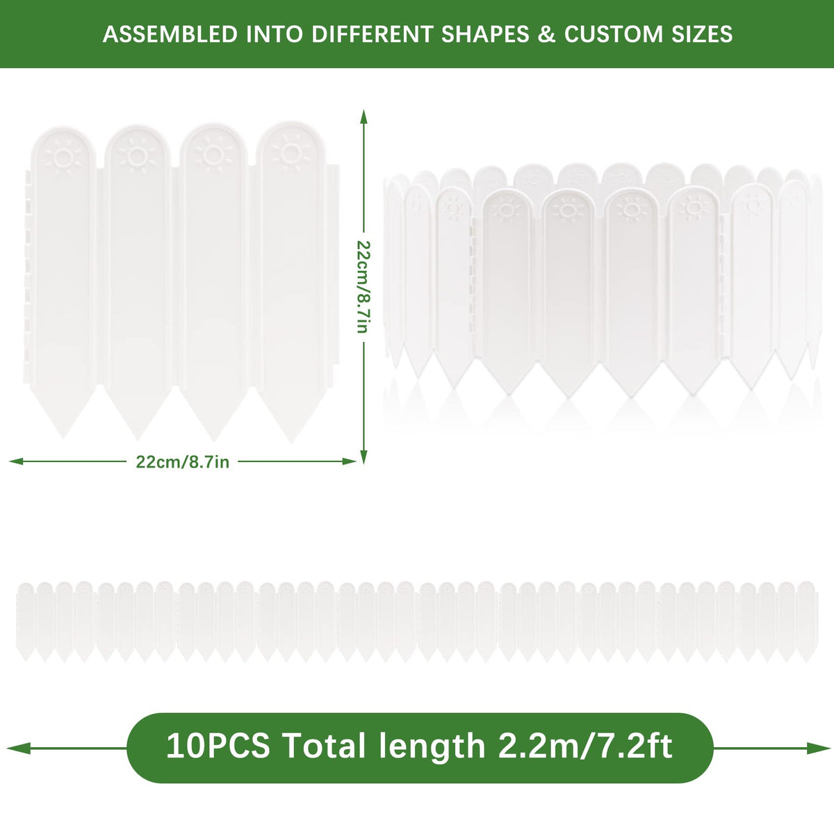 EEOCWF interlocking border connects easily for flexible garden shapes