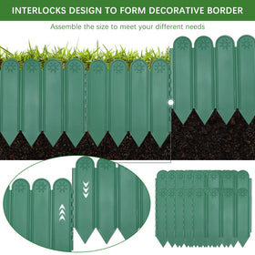 EEOCWF wave-head stakes create a tidy boundary for garden beds.