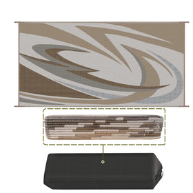 EEZ RV BWW mats front view highlighting durable reversible outdoor design.