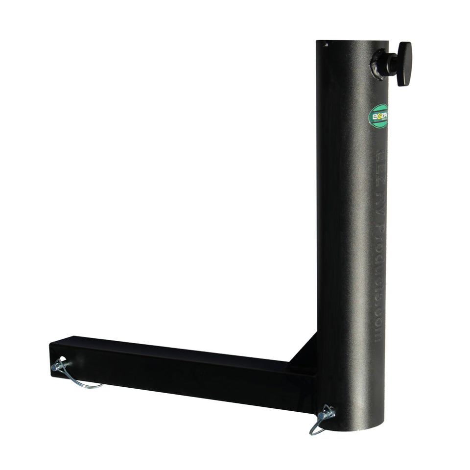 EEZ RV hitch-mount Starlink pole holder secures poles for road trips