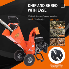 EFCUT C30 LITE feeding hopper enables easy loading of large branches.