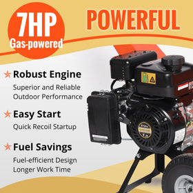 EFCUT engine compartment emphasizes rugged gas power for heavy branches.