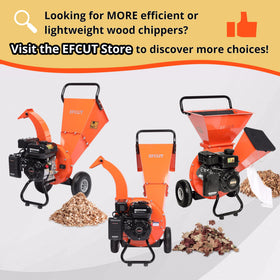 EFCUT 7HP unit in use shows efficient branch processing and mulch-ready output.