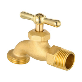 EFIELD Bibcock 2-pack brass construction signals long-lasting irrigation connections