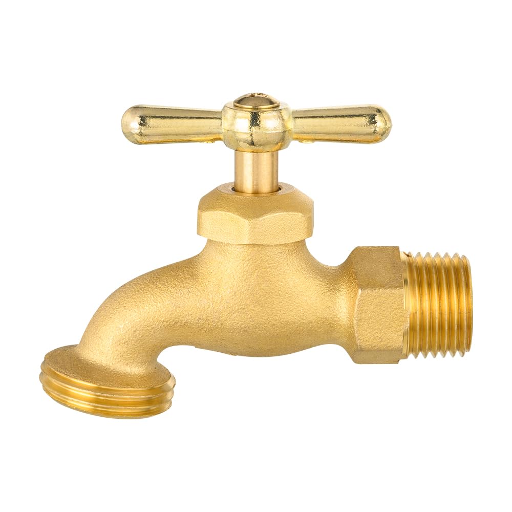 EFIELD Bibcock 2-pack outlet view showing 3/4-in MHT outlet for standard hoses