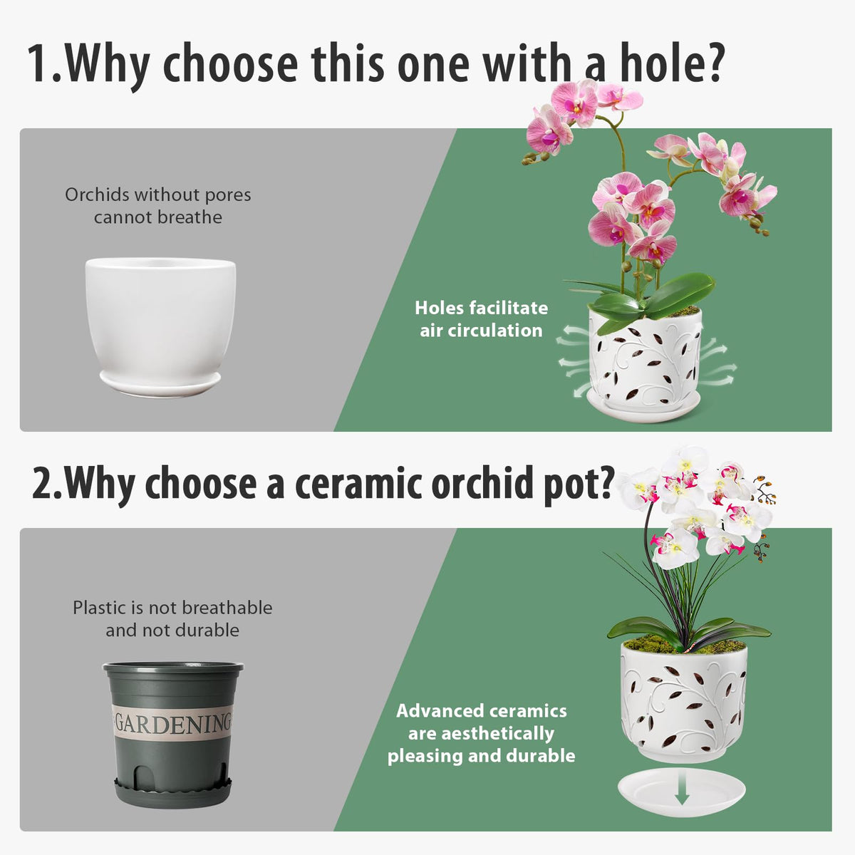 EFISPSS gift-ready packaging makes the orchid pot a thoughtful gardening gift
