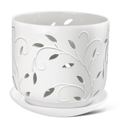EFISPSS orchid pot with holes 7 inch design promotes airflow for healthy roots