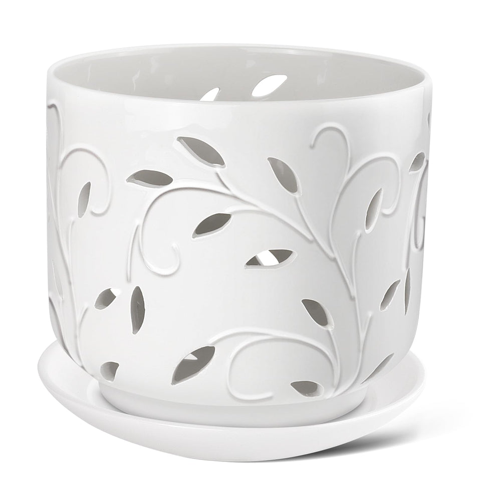 EFISPSS orchid pot with holes 7 inch design promotes airflow for healthy roots