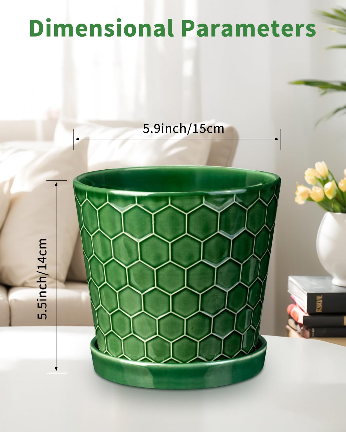 EFISPSS patina ceramic pot set adds stylish indoor decor for modern spaces.