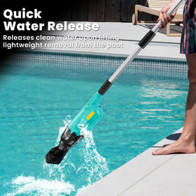 EFURDEN pool vacuum cordless design enables easy handheld cleaning.