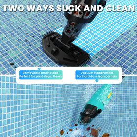 EFURDEN pool vacuum fast charging keeps downtime to a minimum between cleans.