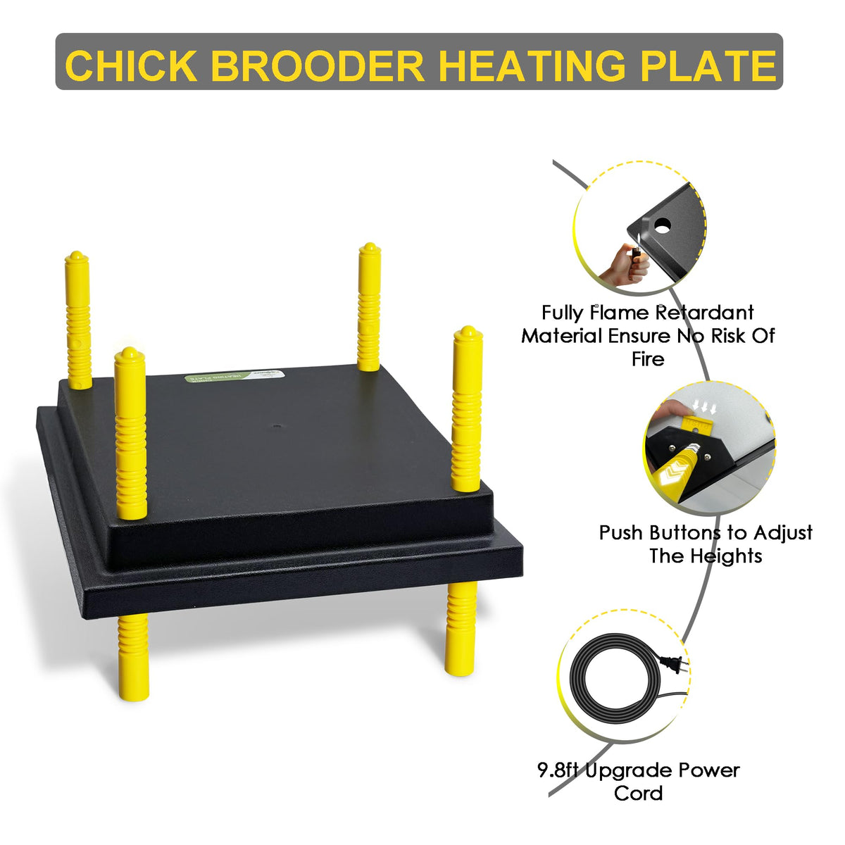 Eggluuz 20-watt energy efficient brooder plate for hatchlings.