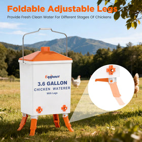 Eggluuz adjustable legs adapt to different coop heights