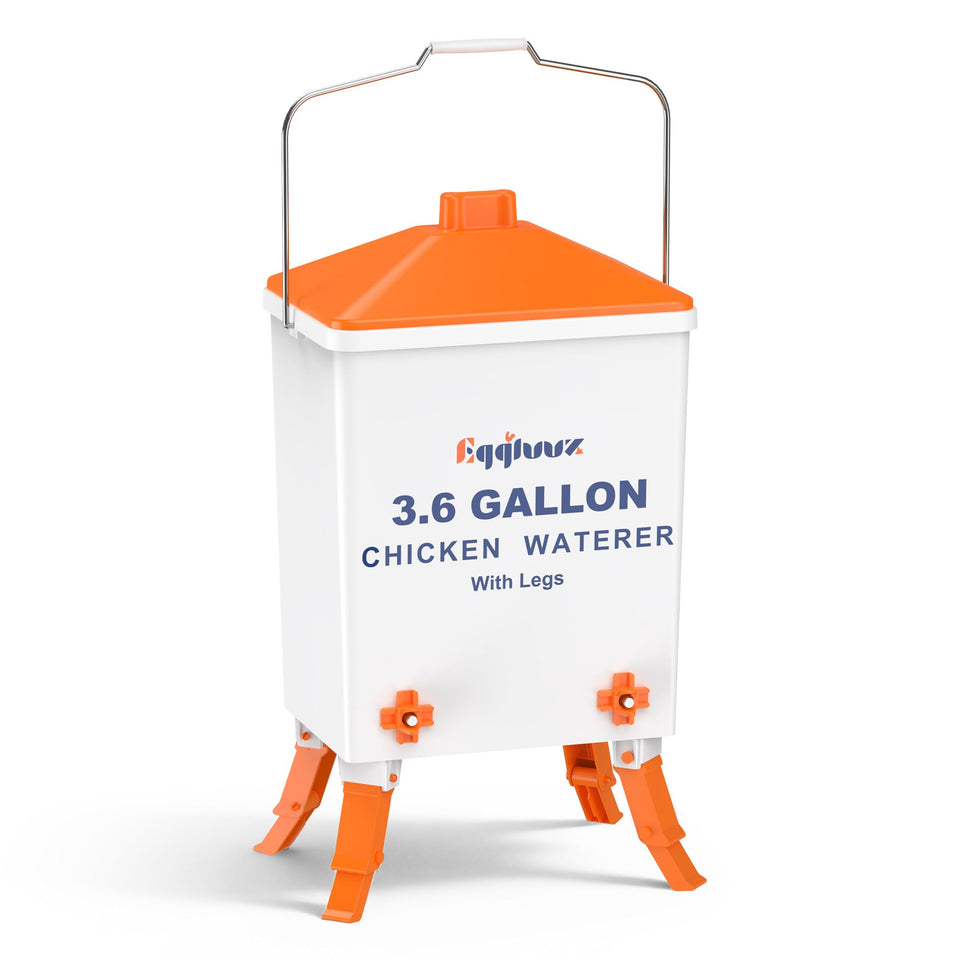Eggluuz 3.6-Gallon Waterer with top-fill design for easy refills