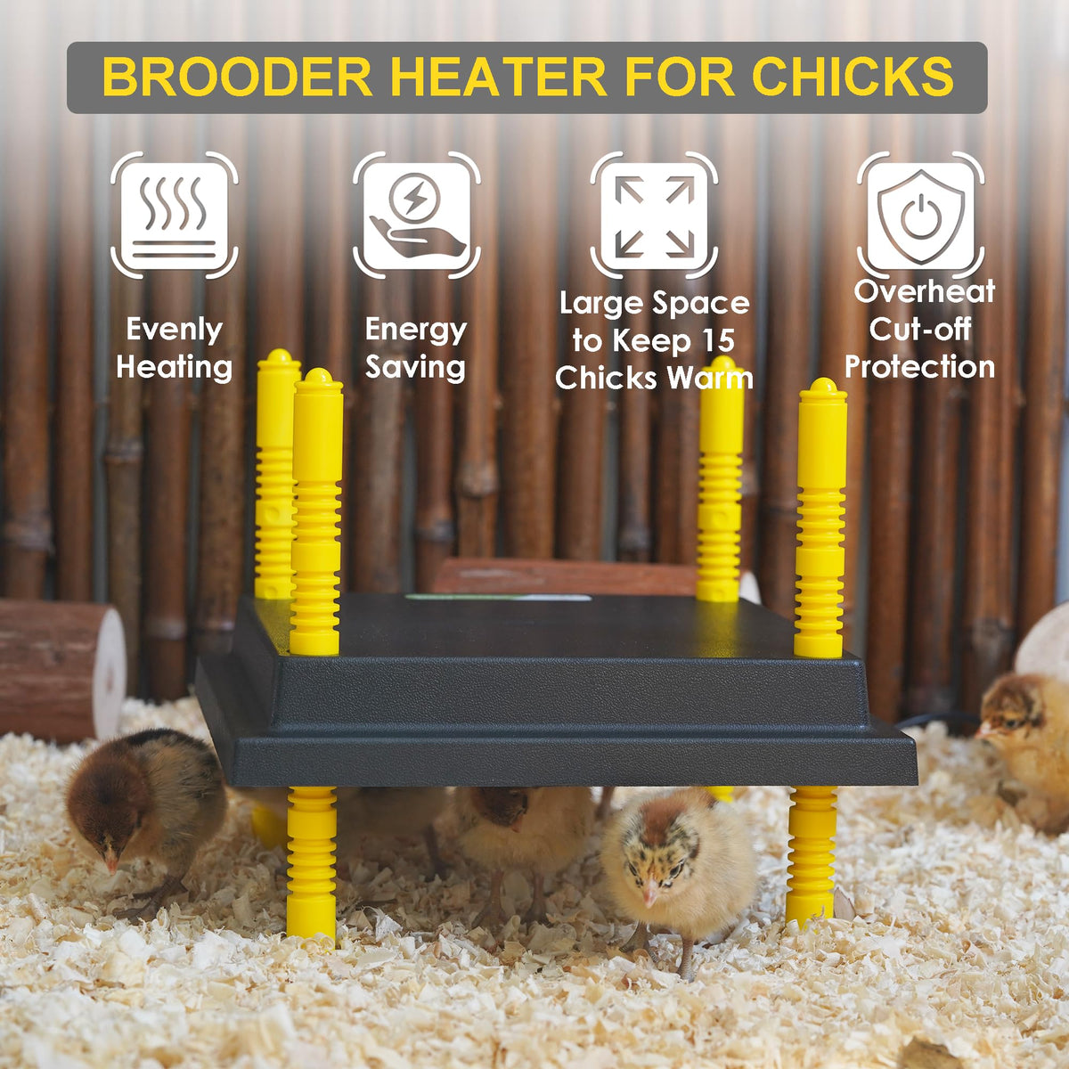 Eggluuz chick brooder plate adjustable height supports chick comfort at different stages.