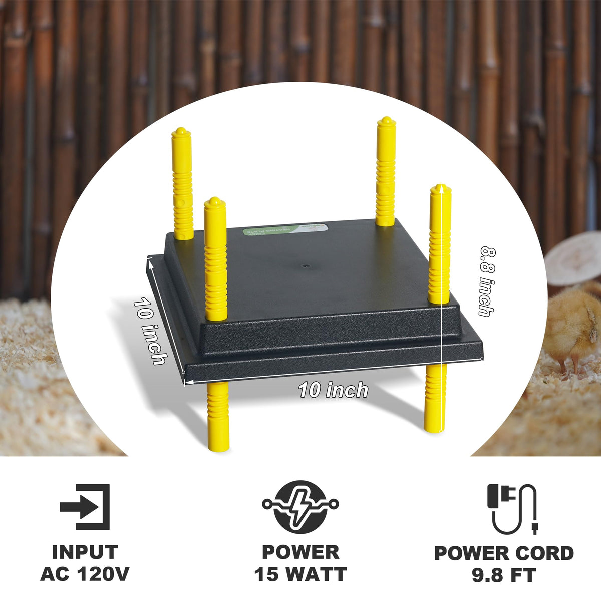 Eggluuz chick brooder plate warmth zone with hen-like warmth for chicks.