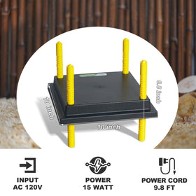 Eggluuz chick brooder plate warmth zone with hen-like warmth for chicks.