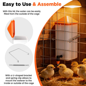 Eggluuz mounting bracket and spring clip for simple inside or outside installation.