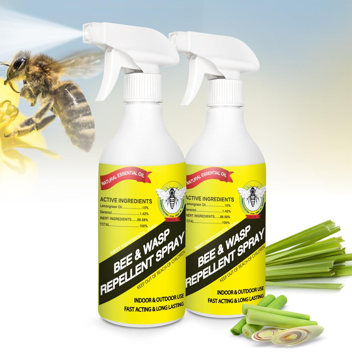 Eglagen 20oz wasp repellent outdoor spray nozzle close-up for easy outdoor control.