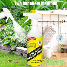 Eglagen spray nozzle on leaves demonstrates garden-ready application for pest deterrence.