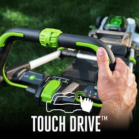 EGO Power+ 56V ARC Lithium battery 6.0Ah for longer mowing sessions.