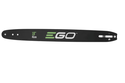 EGO Power+ AG1800 18-inch guide bar mounted on CS1800 for precise cuts.