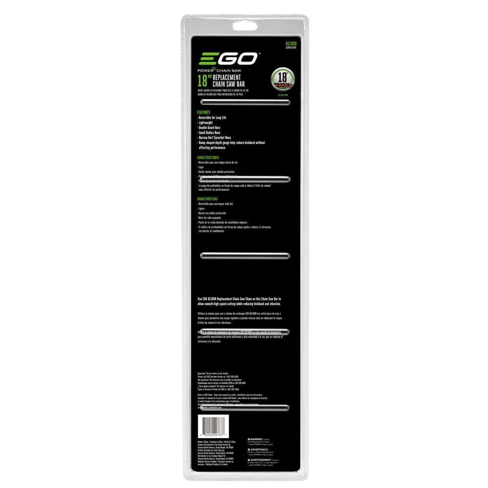 Rust-resistant AG1800 guide bar maintains performance in tough conditions.