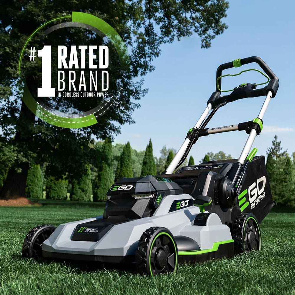 EGO Power+ brushless motor close-up shows efficient, powerful performance.
