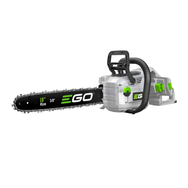 EGO Power+ CS1810 with 18-inch bar for fast, clean cuts on large branches