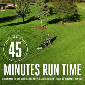 EGO Power+ LM2130 extended runtime blade balances cut quality and run time.