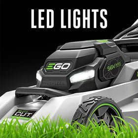 EGO Power+ LM2130 LED headlights improve visibility at dawn or dusk.