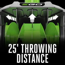 EGO Power+ SSA1200 close-up, 12-inch clearing surface for clean paths.