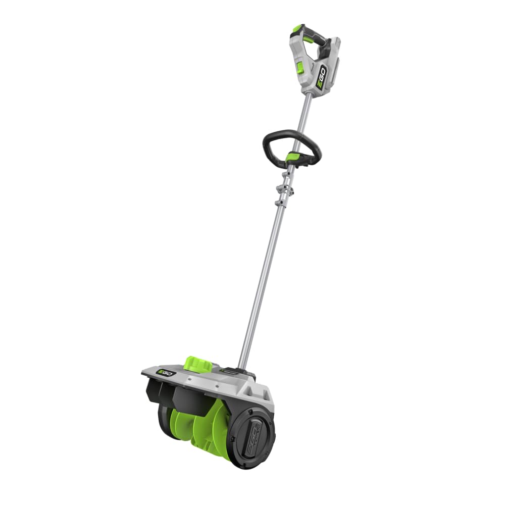 EGO Power+ 12in Snow Shovel throws snow up to 25 feet with precise control.