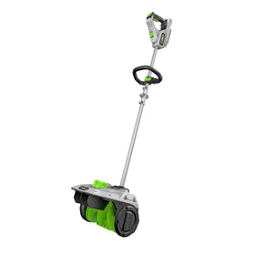 EGO Power+ 12in Snow Shovel throws snow up to 25 feet with precise control.